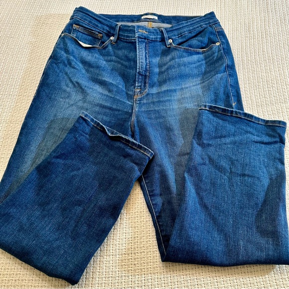 Good American Dark Blue Good Legs Straight Jeans, Size 16 - Picture 2 of 8